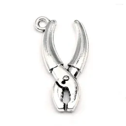 Charms Vise Man Pendant Bag Accessories Ladies Jewellery 14x25mm 5pcs Antique Silver Colour