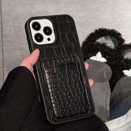 NOVO iPhone 15 Caixa de telefone Insira o padrão de crocodilo completo de pacote 14 max anti -gota 13 Pro