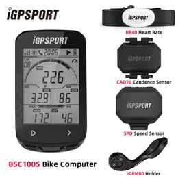 IGPSPORT BCS100S Bike Computer BLE ANT 2.6 Inch IPX7 Type-C 40H Battery Life Auto Backlight GNSS Stopwatch IGS Bicycle Computer 240507