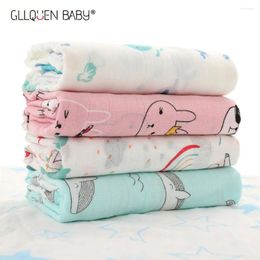 Blankets Baby Swaddle Blanket 70% Bamboo Muslin Wrap Boy Bath Towel Infant Sleepsack Stroller Cover120 120CM