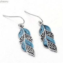 Dangle Chandelier Bohemian retro Indian style blue vortex drop earrings suitable for womens pendant fishing hook earrings girl gift XW