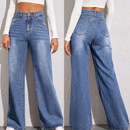 2024 вымытый ремесленные джинсы с широкими ногами для женщин для женщин