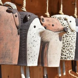 Decorative Figurines Resin Cute Animal Wind Chimes Rural Garden Chime Craftsmanship Pendant Home Decoration Festival Gift