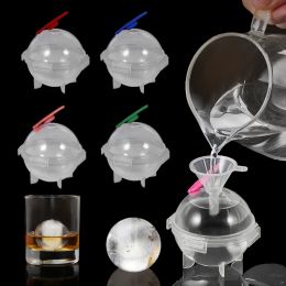 Tools 4.5~5cm Big Round Ball Ice Cube Mold Plastic Ice Tray Cube Round Sphere Ball Maker Whiskey Tool Kitchen Gadget Accessories