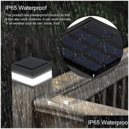 Solar Flood Light Panel Fence Outdoor Waterproof Garden Post Lights With Battery For Pathway Front Yard Backyards Gate Landsca Drop D Dhowe