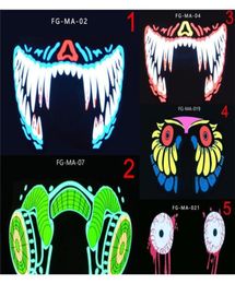 1pcs Fashion Cool Led Luminous Flashing Half Face Mask Party Event Masks Light Up Dance jllBhP yummyshop6255727