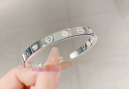 Cratter 1to1 Original Luxury Bangle One Character Pattern 925 sliver Bracelet with Logo Box