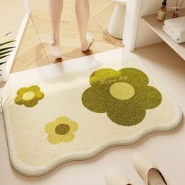 Carpets Bathroom Absorbent Mat Toilet Door Foot Yellow