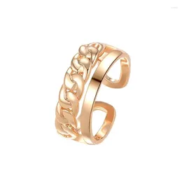 Cluster Rings MxGxFam Vintage 8mm Wide Cuba For Women Fashion Jewellery Gold Plated 18 K Daily Wear