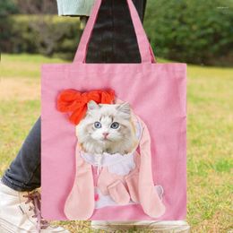 Cat Carriers Fashion Pet Carrying Bag Lightweight Big Opening Cartoon Panda Shape Shoulder Storage