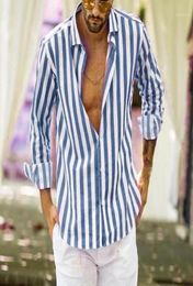 2019 New Men039s Casual Shirt Slim Fit Men039s Casual Striped Shirt Long Sleeve Formal Business Dress Shirts Men Male Clothi8205094