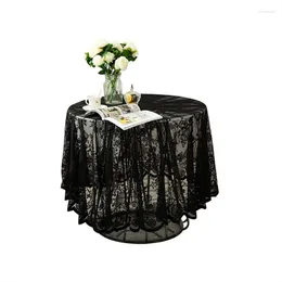 Table Cloth Retro Style Lace Round Tablecloth Wedding Party Christmas Decorative Dust Proof For Dining