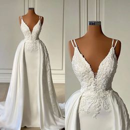 Ogstuff Line Stunning A Dress Straps Overskirt Chart Wedding Dresses Appliques Vestidos De Novia Sweep Train Designer Bridal Gowns es ppliques signer