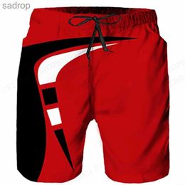 Men's Swimwear Simple Printing Summer Mens Shorts Quick Drying Luggage Swimming Motorcycle Racing Shorts Outdoor Leisure Beach Pants Trend Mens XW