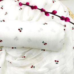 Blankets Ins Fruit Strawberry Bamboo Fibre Muslin Baby Kids Blanket Bedding Swaddle For Born Swaddling Bath Towel