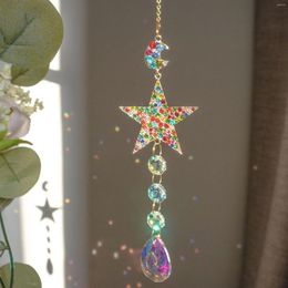 Decorative Figurines 1pc Crystal Wind Chime Moon Sun Catcher Diamond Prisms Pendant Dream Rainbow Hanging Drop Home Garden Decor Windchime