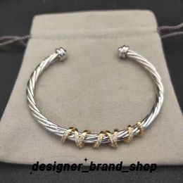 David Yurma Bracelet DY Bracelet Designer Cable Bracelet Fashion Jewellery For Women Men Gold Silver Pearl Head Cross Bangle Bracelet Dy Jewellery Man Christmas Gift 782