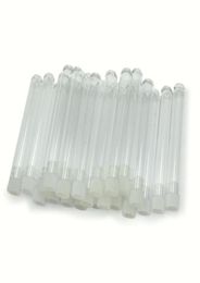 Whole 25pcs Cute Clear Plastic Empty Test Tube Make Wish Bottles with White Caps Stoppers Wishing Message Vials Container Cra6438763