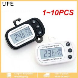 Gauges 1~10PCS Fridge Thermometer Antihumidity Refrigerator Freezer Electric Digital Thermometer Temperature Monitor LCD Display with