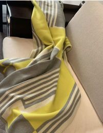 WOOL Designer Horse Yellow Nevy Blue H BLANKETS TOP Quailty Selling Big Size Thick Home Sofa H Blanket big size 125&185cm
