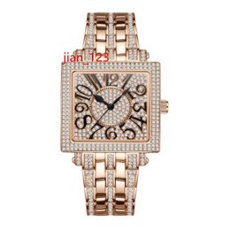 Custom Luxury Square Two Colors Diamond Inlay Watches Iced Out VVS Moissanite Watch For ladies