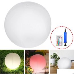 Wind Generators Solar Power Inflatable Ball Led Night Light Cordless Pool Floating Garden Decor - 1Pc Drop Delivery Renewable Energy Dhaom