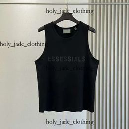 ESS Mens Tank Top 1977 T Shirt Essentialsshirt Trend Brand Three-Dimensional Lettering Pure Cotton Lady Sports Casual Loose High Street Sleeveless Vest 136