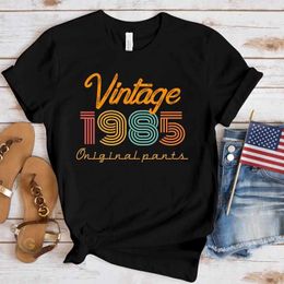 Women's T-Shirt (Premium T-shirt) New Hot Retro 1985 T-shirt Fashion Womens Summer T-shirt Leisure Short sleeved Round Neck Top T-shirtL2405
