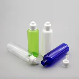 Storage Bottles 30pcs 200ml Empty Blue Pearl Green Clear PET Bottle With Flip Cap For Refillable Shampoo Shower Gel Makeup Plastic Container