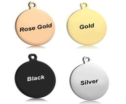 Whole 20pcs Stainless Steel Round Blank Dog Tag Pendant Necklace For Man ID s Jewelry Accessories Pet Charm Y2009173121722