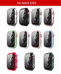 for Apple Watch 7 PC Case Tempered Glass Screen Protector Film iwatch 6 5 4 3 2 1 SE cover 38MM 42MM 40MM 44MM 41MM 45MM iwatch71908100