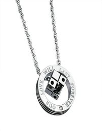 Yoursfs 6 PcsSet Stainless Steel Zirconia Necklace Our Love Will Last Forever Pendant Necklace for Women3589332