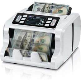 IMC09 Mixed Denomination Money Counter Machine with UV/MG/IR/MT Bill Counting, LCD Display, USD/EUR/GBP Compatible - Cash Counter for Business