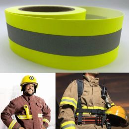 Webcams Fluorescent Yellow Flame Fire Retardant Reflective Fabric Warning Tape Sew on Clothes