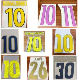 Retro Nameset Xav A.Iniesta Henry Suarez Puyol Eto Ronaldinho David Villa Printing Soccer Patch Badge