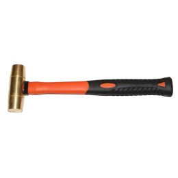 Hammer Red Copper Round Hammer Plastic Handle Explosion Proof Safety Tool Shockproof R7UA