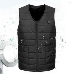 Men's Vests Electric Vest Usb With 10/12 Heating Blocks V Neck Waistcoat For Winter Energy-saving Padded Windproof Coat