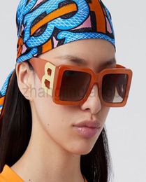 Designer B Letter Millionaires Sunglasses Cycle Luxurious Fashion Woman Mens Frame Square Female Big Face Thin Glasses3963726