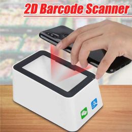 Scanners Wired Bar Code Reader Barcode Scanner Usb Versatile Scanning Handsfree Scan Qr Code Reader for Stores Supermarkets