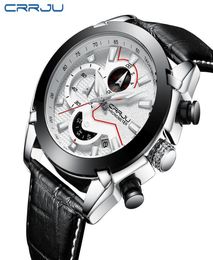 CRRJU Men039s Watch Luminous Quartz Watch Male Original Brand Fashion business Waterproof Wristwatch Military Gift Clock mascul1671510