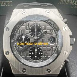 Automatic Watch AP Luxury Watches APS factory Audemar Pigue Royal Oak Offshore Time Code Watch Elephant Grey 26470ST OO A104 B P OP9N