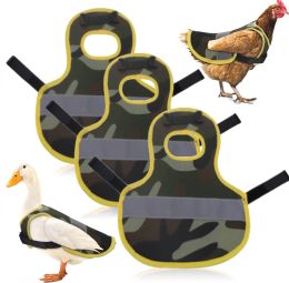 Carriers 6/3Pc Hen Reflective Vest Adjustable Chicken Harness Poultry Night Protective Clothes Hen Saddle Apron Feather Protection Holder
