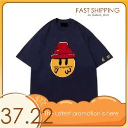 Drawdrew Shirt Bay Shirt Men's Designer Face Summer Draw Haikyuu Women's Tee Loose Tops Round Neck Drew Hoodie Floral Hat Small Yellow Face 819