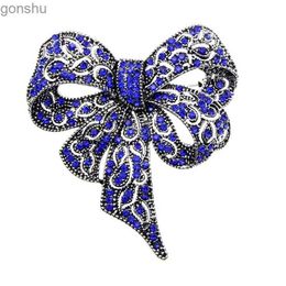 Pins Brooches CINDY XIANG black rhinestone bow womens large bow brooch vintage fashion Jewellery winter accessories WX