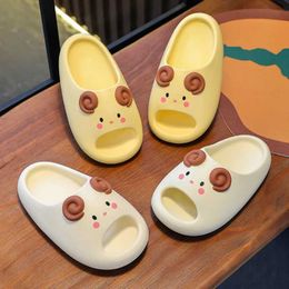 Slipper New Summer Cute Cartoon Lamb Design Children Slippers Non-slip Platform Slides Sandals For Boys Girl Home Flip Flops Kids Shoes