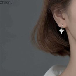 Dangle Chandelier Luxury Exquisite zirconia eight point star drop earrings suitable for girls Korean women new trend ear hooks charming wedding Jewellery XW