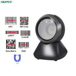 Scanners 2d Barcode Scanner Image Platform 1d 2d Qr Code Reader Desktop Usb Omnidirectional High Appearance High Performance Fast Reader