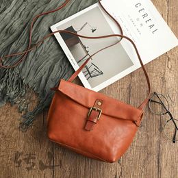 Shoulder Bags Vintage Fashion Women Bag Soft Cowskin Leather Cowhide Crossbody Small For Female