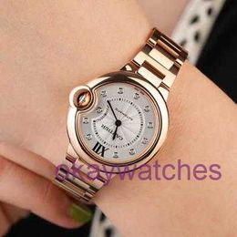 Crater Mechanical Unisex Watches New Blue Balloon Watch Womens 18k Rose Gold Automatic Machinery 33mm with Original Box