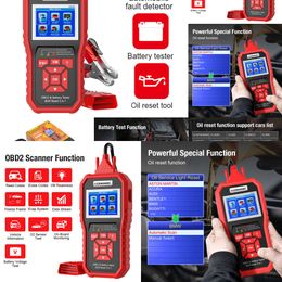 New KONNWEI Kw890 Oil Reset Obd2 Scanner Car Professional Battery Tester Analyzer Engine Cheque Automotive Code Reader Diagnose Tool